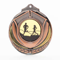 Two Tone Cross Country Medal 50mm Bronze