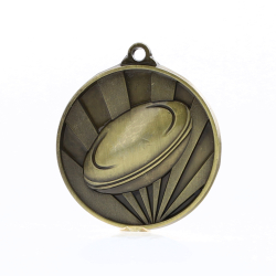 Sunrise Rugby Medal 50mm Gold
