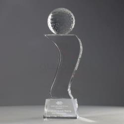 Rikaro Golf Champion - Hand Made Crystal 230mm