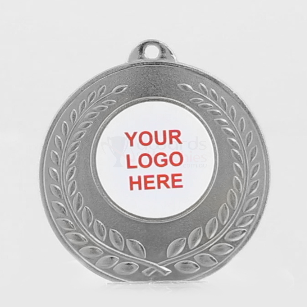 Peace Personalised Medal 50mm - Shiny Silver