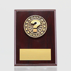 Quiz Walnut Plaque 150mm