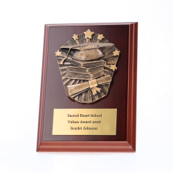 Cosmos Academic Walnut Plaque 150mm