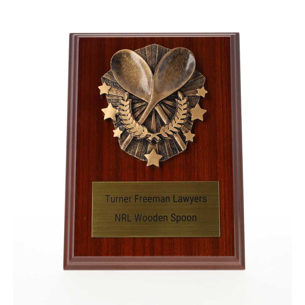 Cosmos Wooden Spoon Walnut Plaque 150mm
