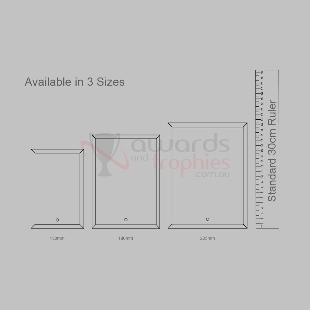 Clear Glass Rectangle 205mm