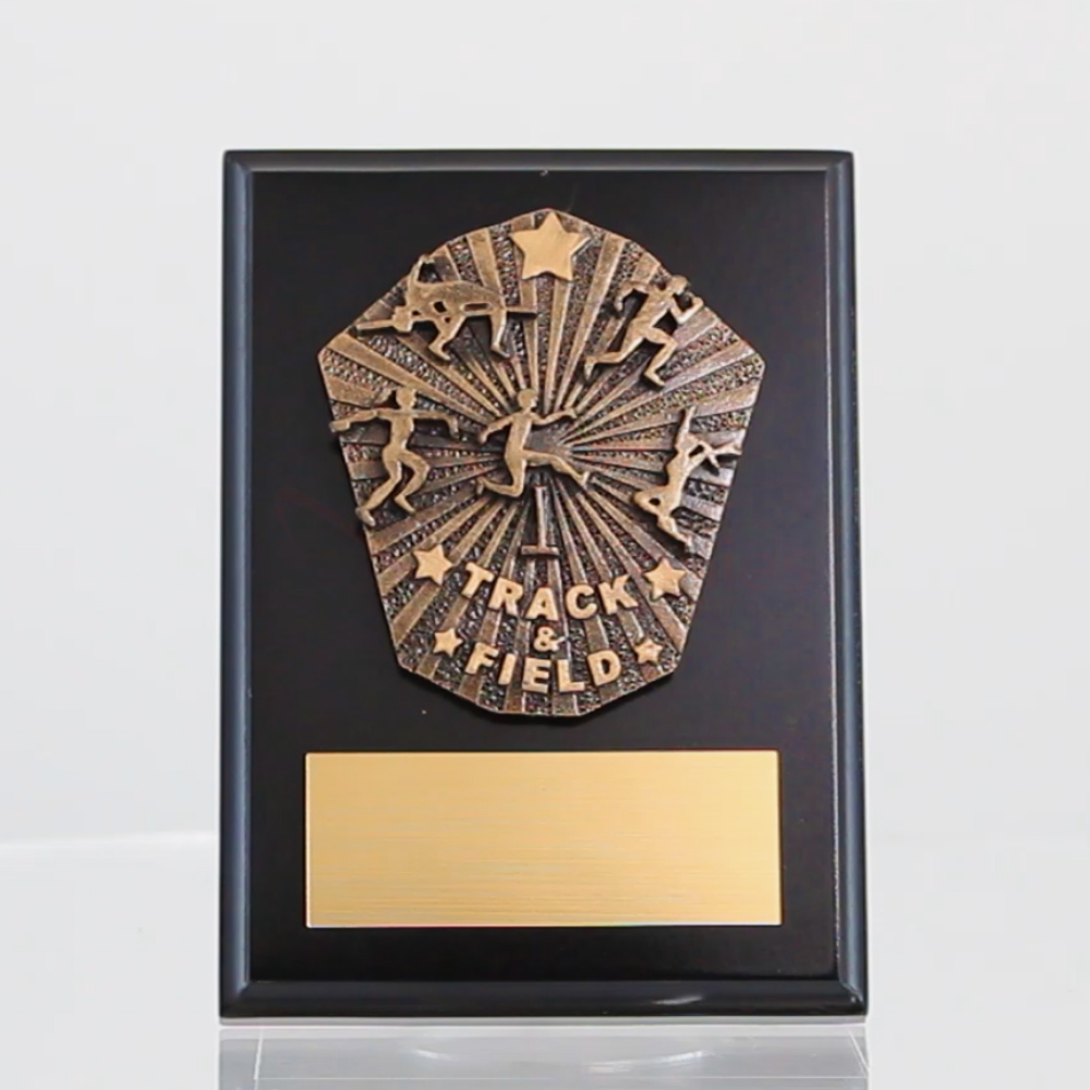 Cosmos Track & Field Black Plaque 150mm