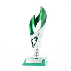 Flame Cup Green/Silver 220mm