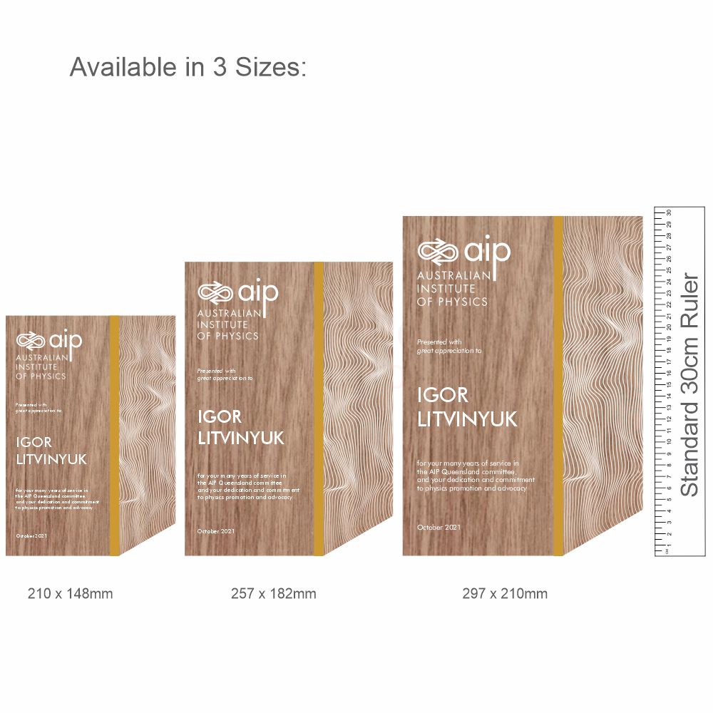 Ripple Gold Plaque Medium