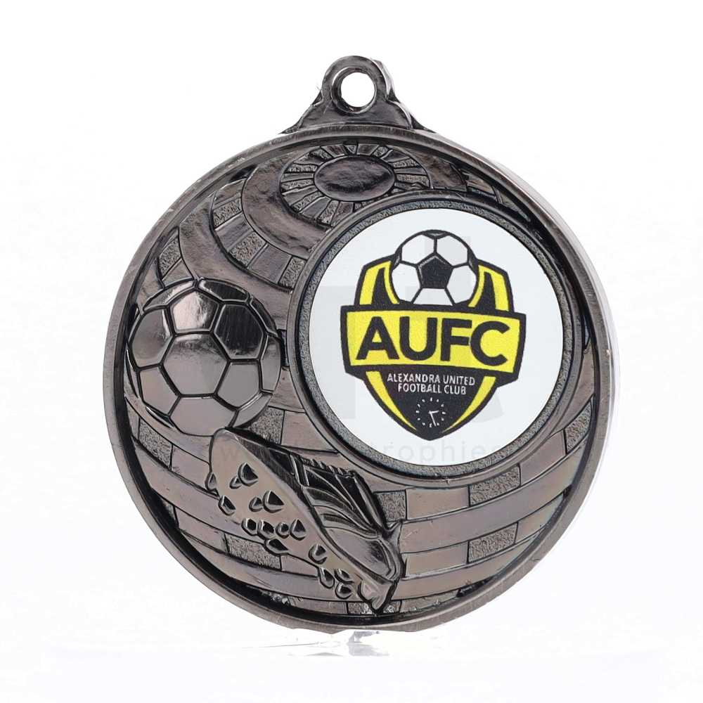 Global Soccer Logo Medal 50mm Silver 