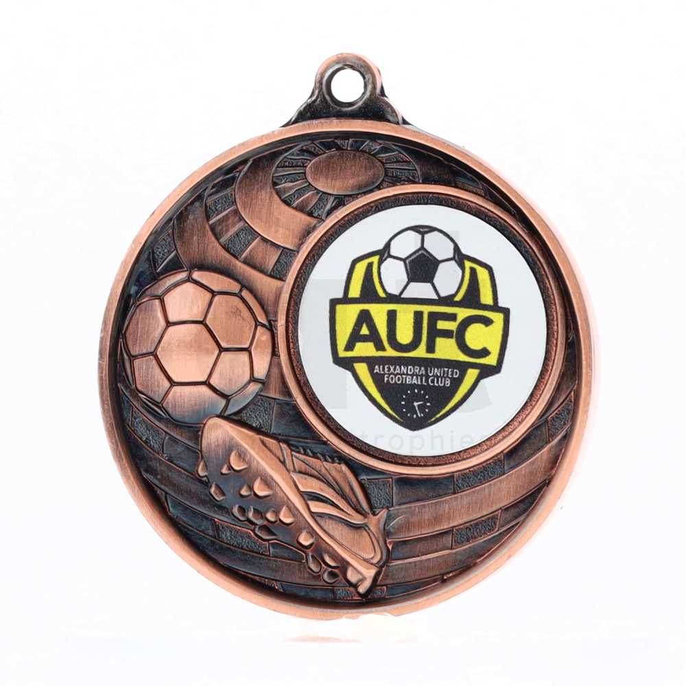 Global Soccer Logo Medal 50mm Bronze 
