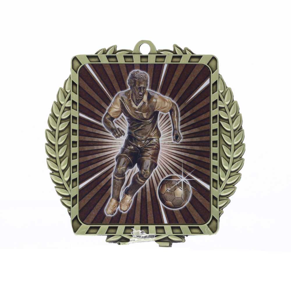 Lynx Wreath Soccer Male Medal Gold