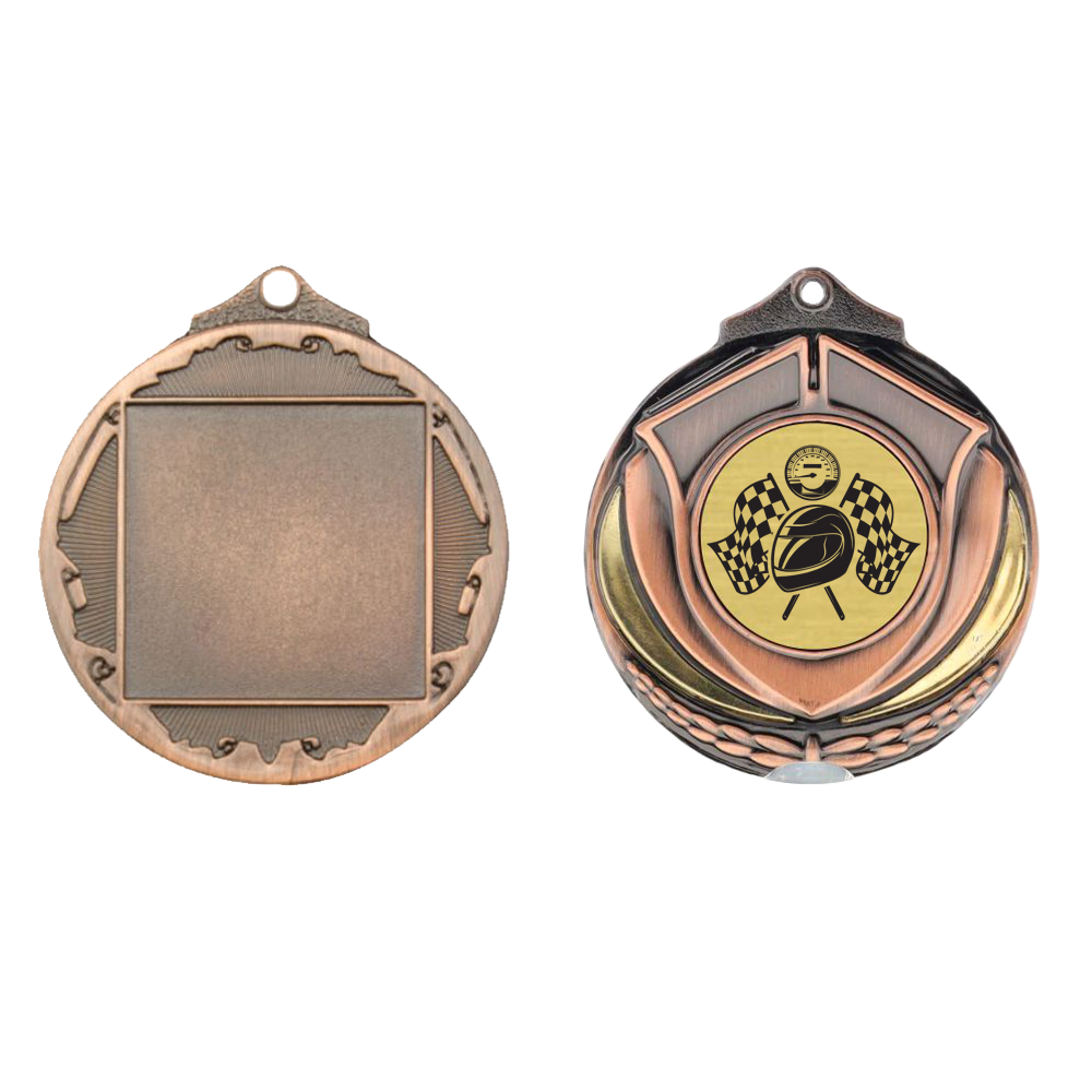 Two Tone Motorsport Medal 50mm Bronze