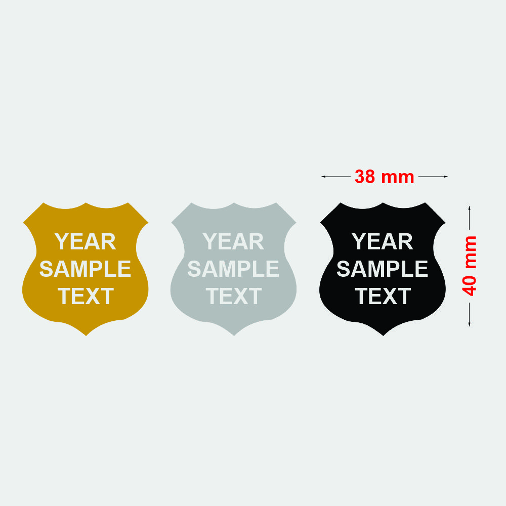 Engraved Aluminium Plate (Black) - S9 Shield 40mm