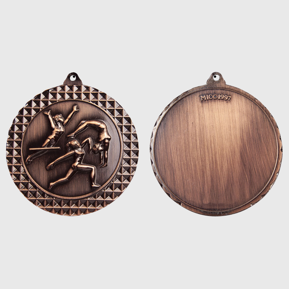 Gymnastics Female Facet Medal Bronze 70mm