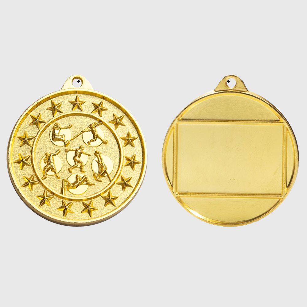 Athletics Starry Medal Gold 50mm