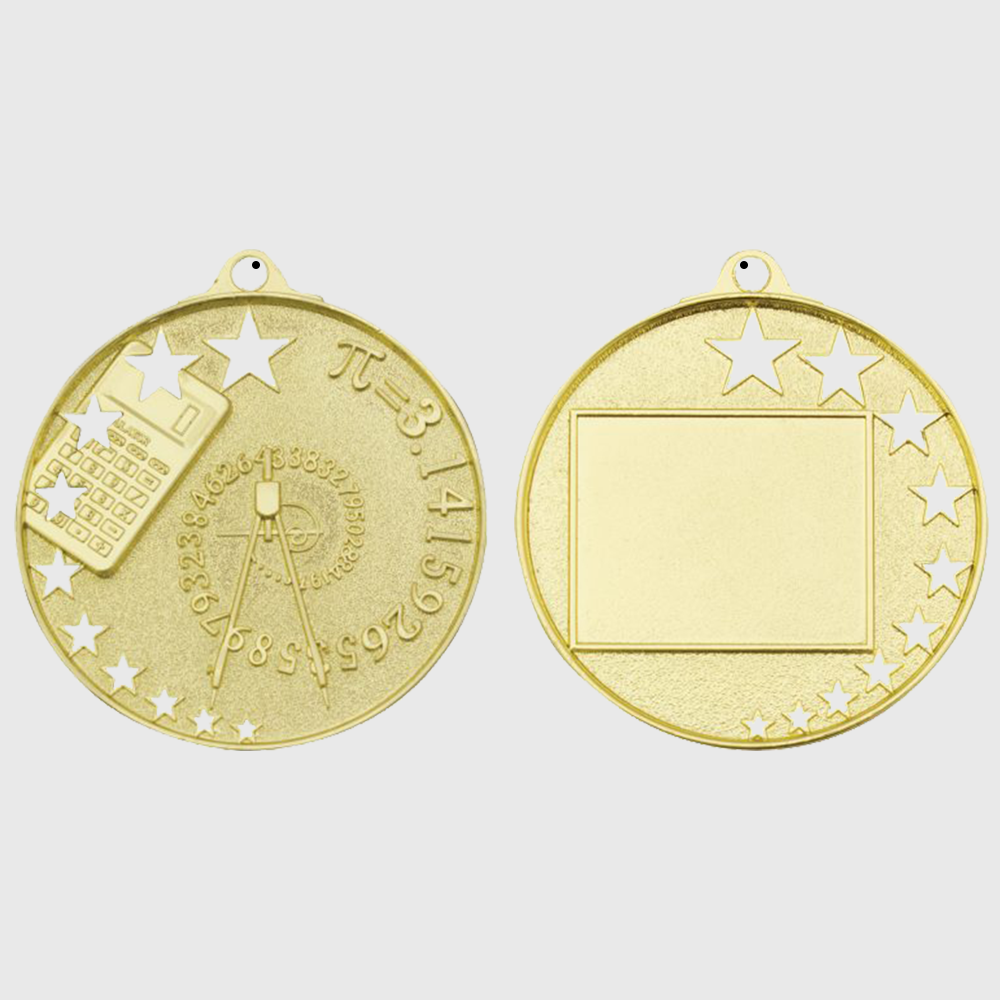 Star Maths Medal Gold 50mm