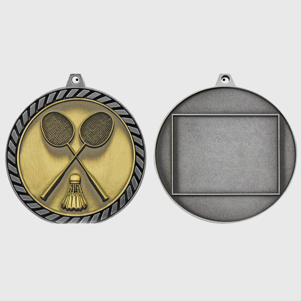 Venture Badminton Medal Silver 60mm