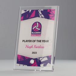 Netball Team Colours Plaque V1 150mm