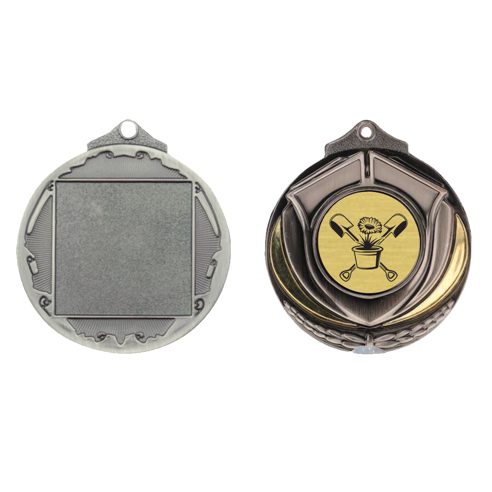 Two Tone Silver Medal 50mm - Gardening