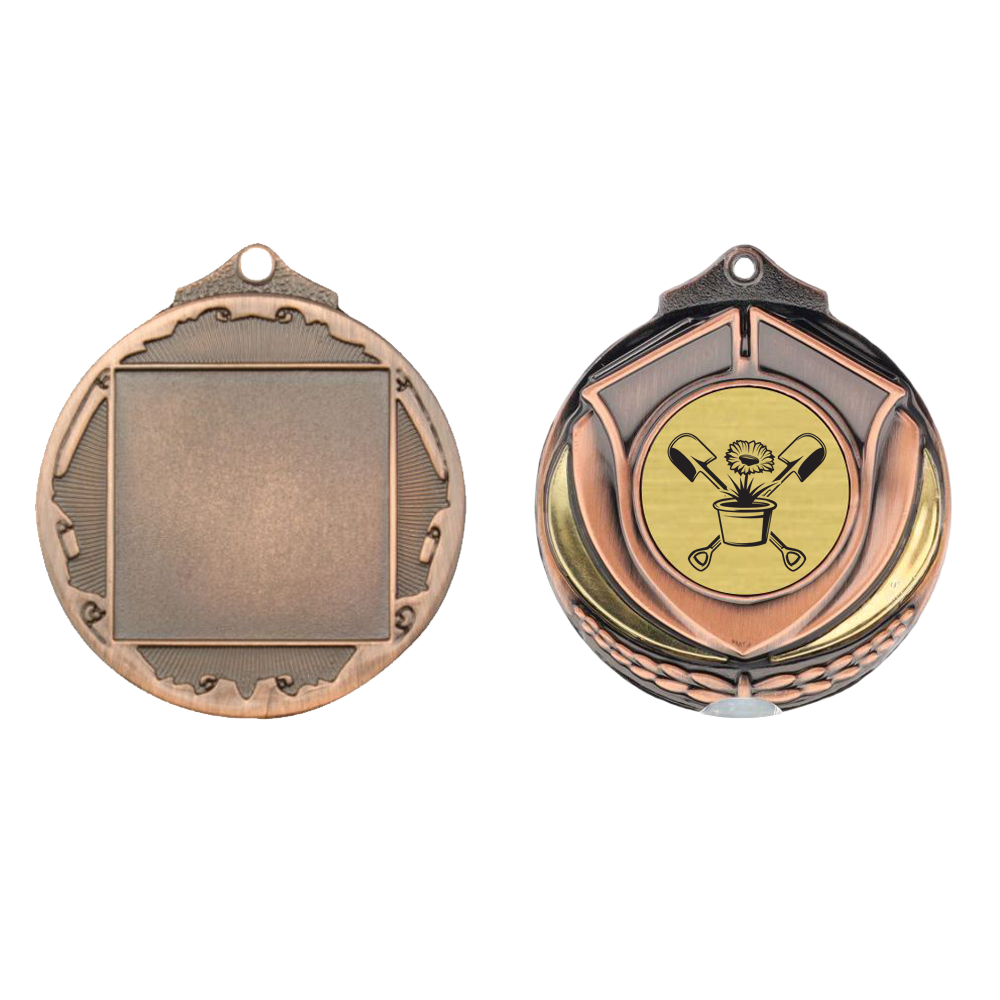 Two Tone Bronze Medal 50mm - Gardening