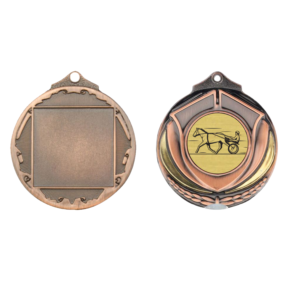 Two Tone Bronze Medal 50mm - Trotting