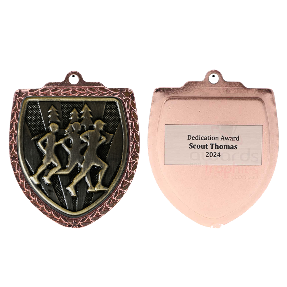 Cross Country Shield Medal 80mm - Bronze
