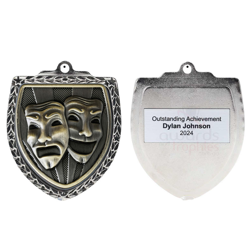 Drama Shield Medal 80mm - Silver 