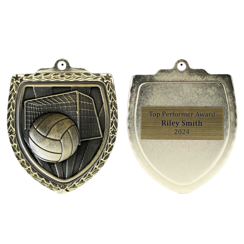 Waterpolo Shield Medal 80mm - Gold 