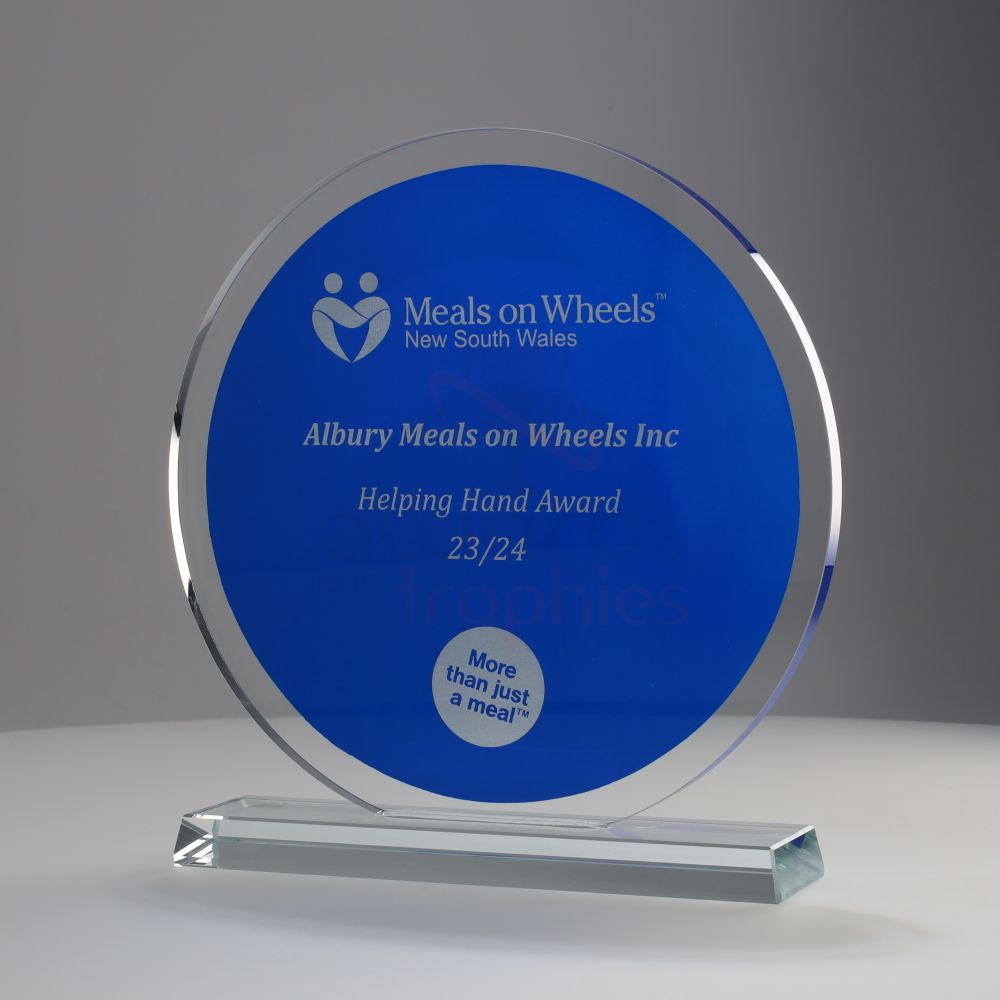Celestial Glass Round 170mm - Blue