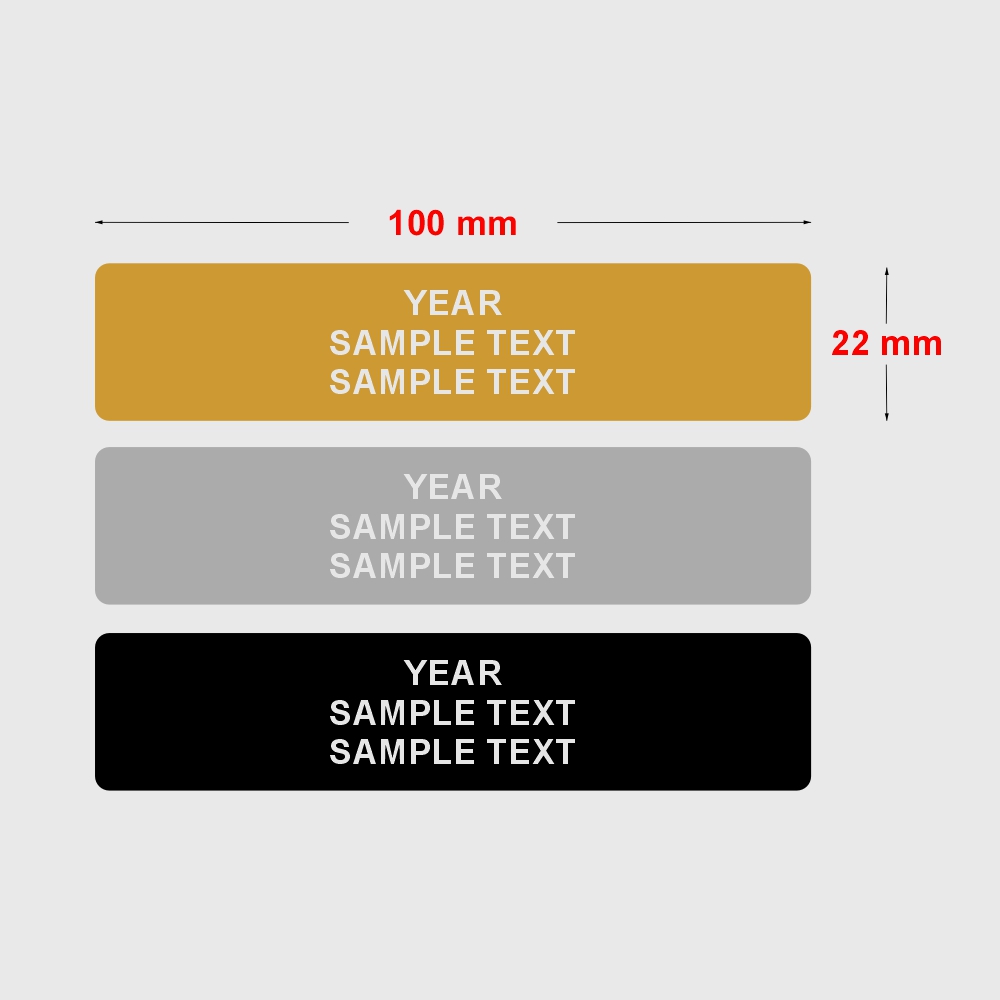Engraved Aluminium Plate (Silver) - 100mm x 22mm