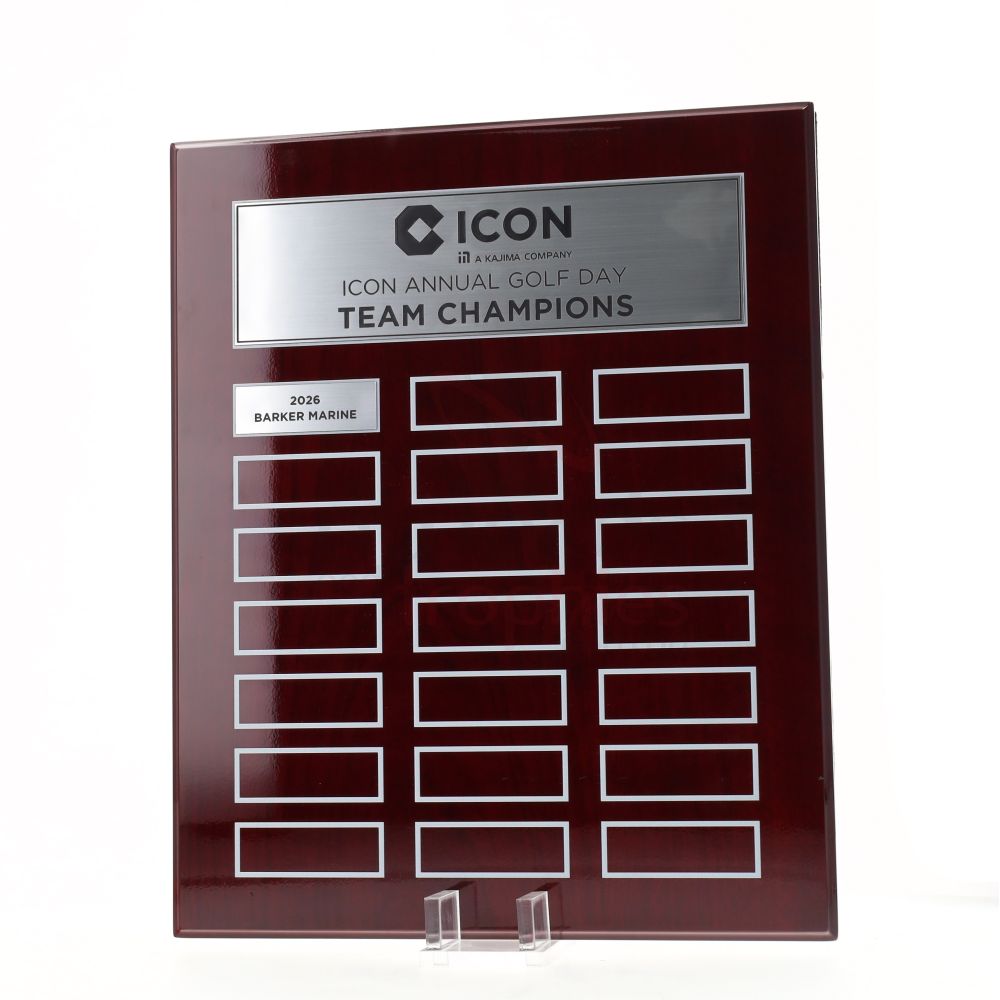Continuity Perpetual Plaque 325mm - Rosewood/Silver