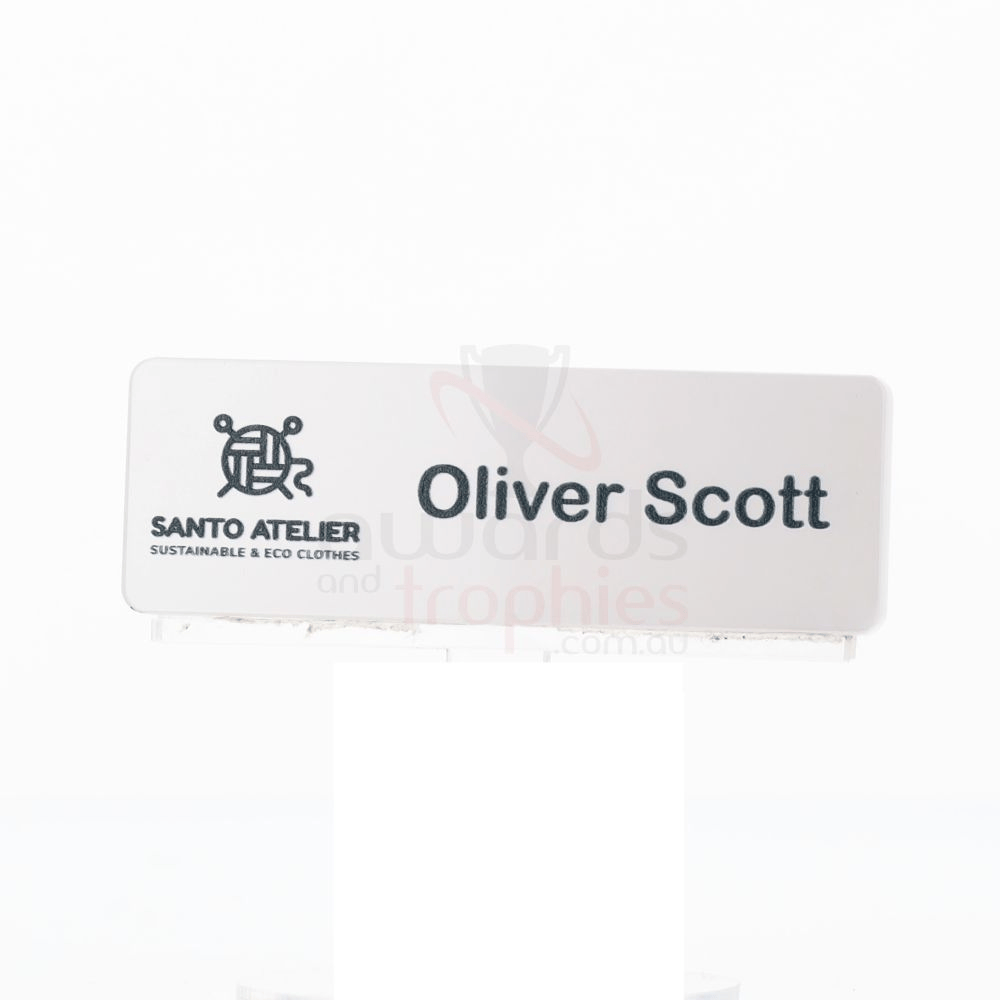 Metallic Acrylic Name Badge 77x26mm