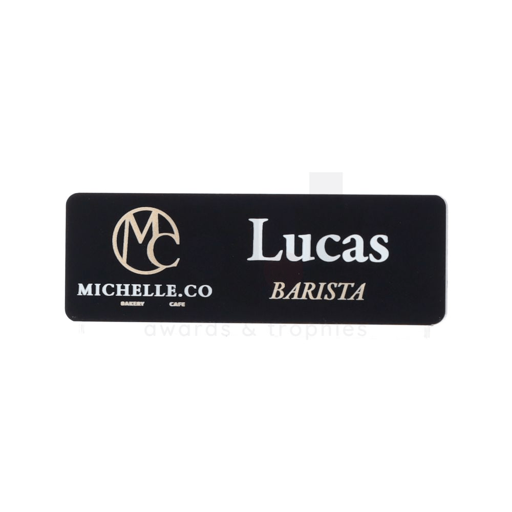 Mono Acrylic Name Badge 77x26mm