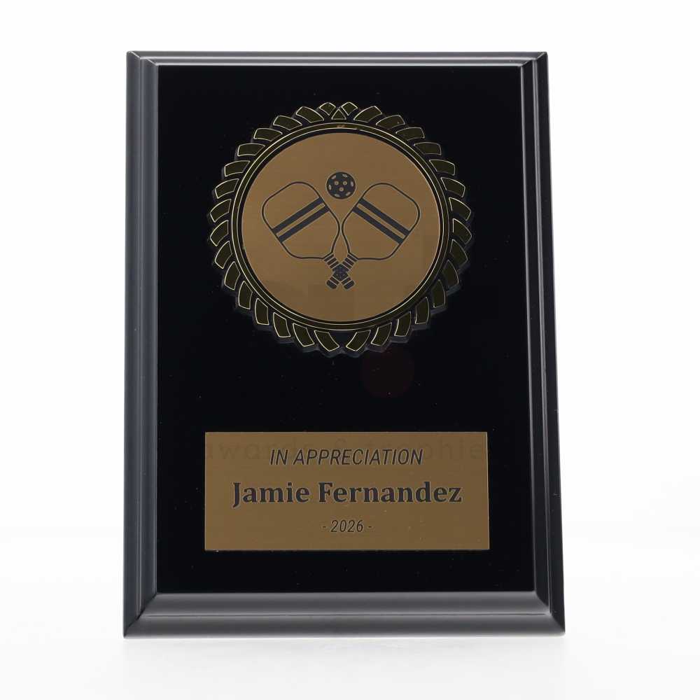 Black Plaque 150mm - Pickleball