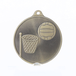 Universal Medal Gold 50mm - Netball