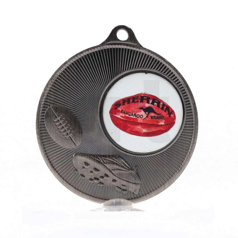 Universal Logo Medal Silver 50mm - Aussie Rules