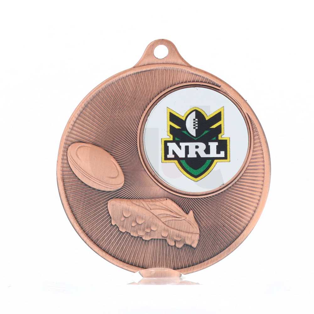 Universal Logo Medal Bronze 50mm - Rugby