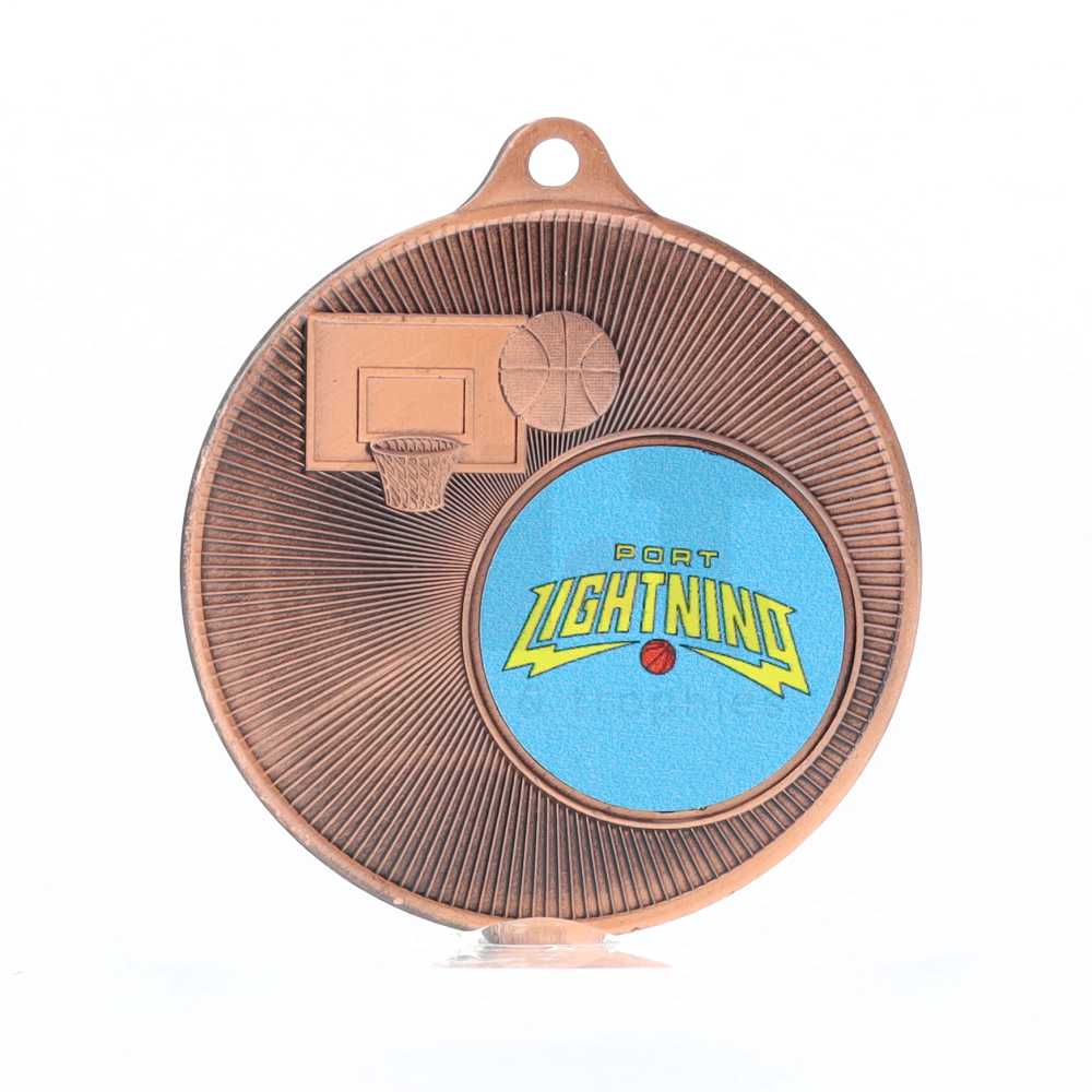 Universal Logo Medal Bronze 50mm - Basketball