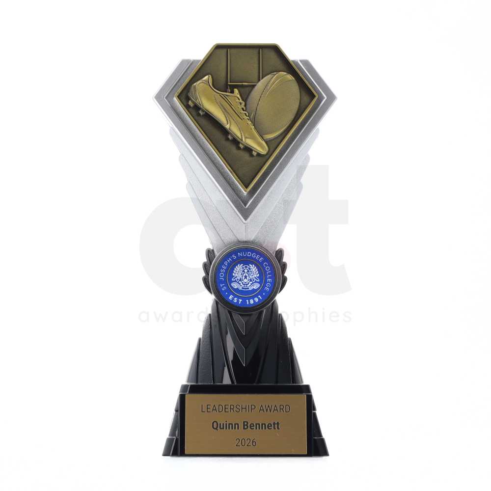 Diamond Trophy 175mm - Rugby Gold