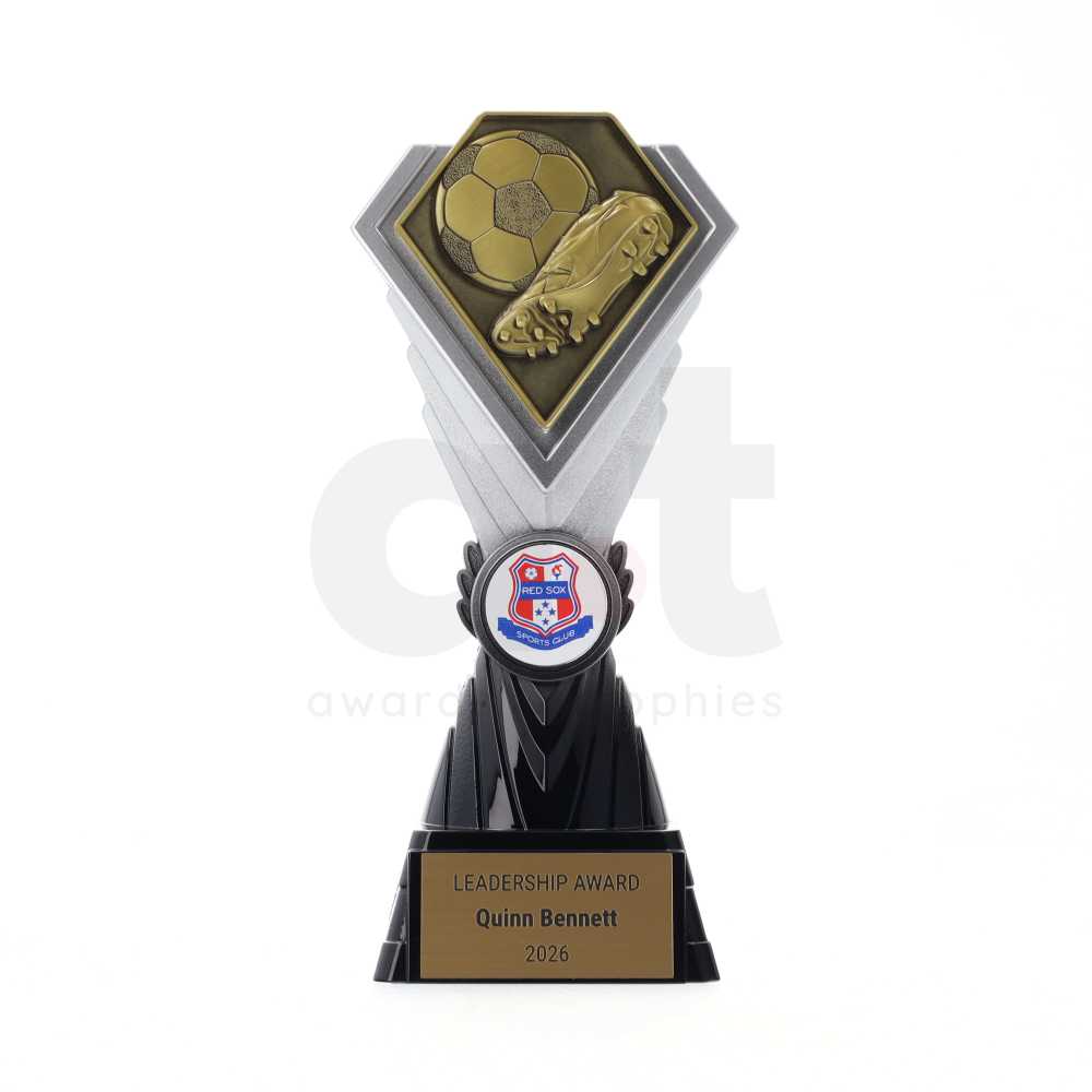 Diamond Trophy 175mm - Football Gold