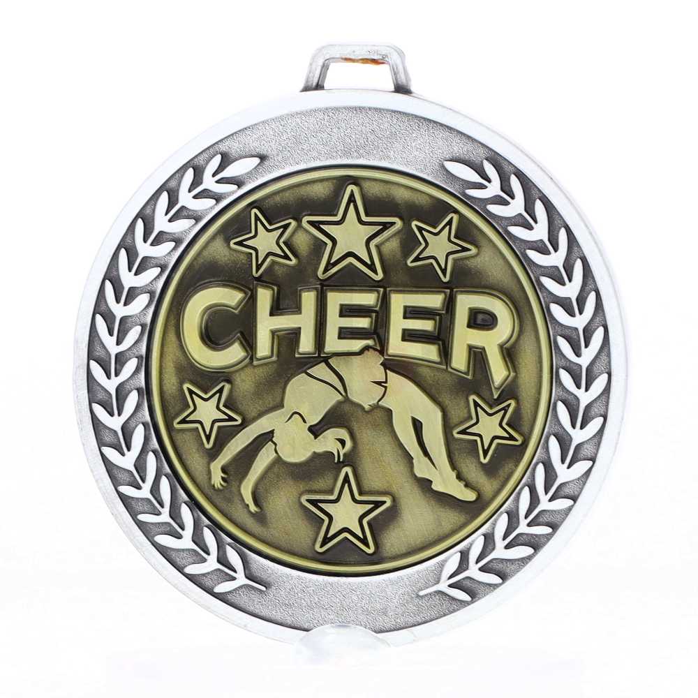 Heavyweight Cheer Medal 70mm Silver