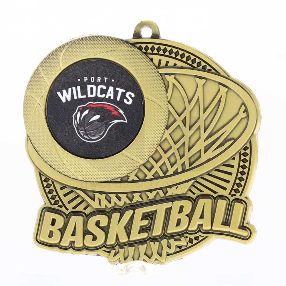Tempo Logo Medal Gold 55mm - Basketball