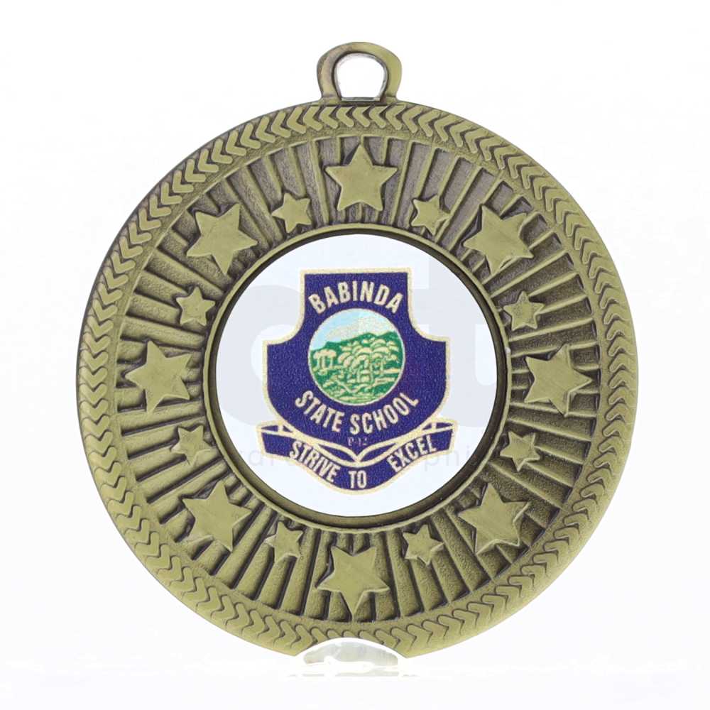 Brio Personalised Medal 50mm - Gold