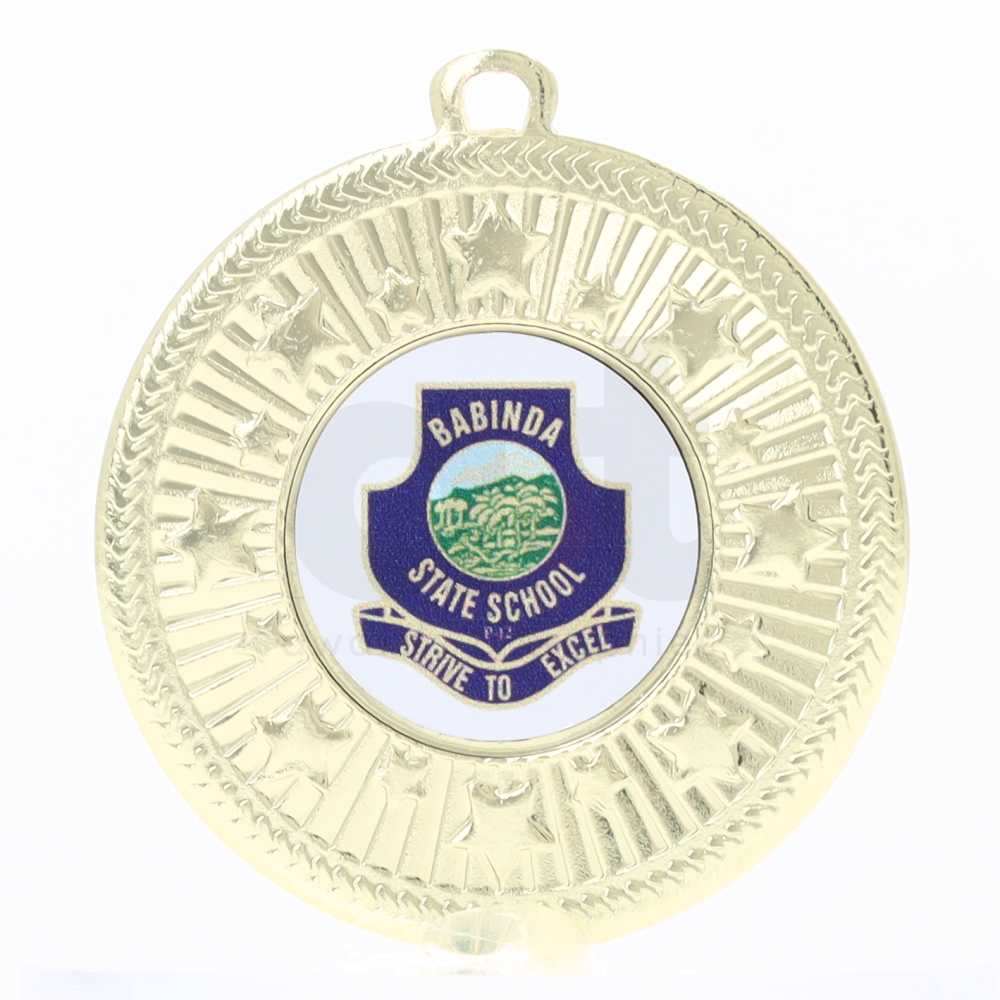 Starlight Personalised Medal 50mm - Gold