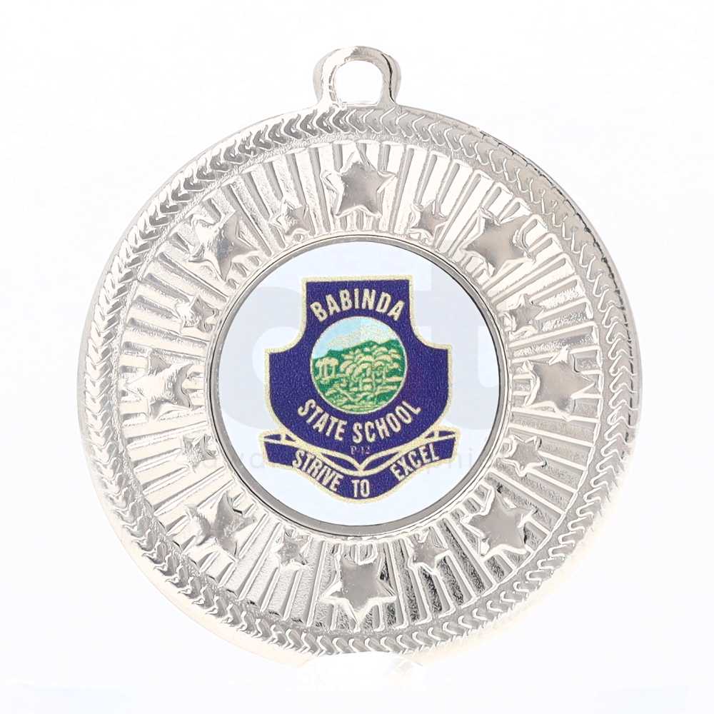 Starlight Personalised Medal 50mm - Silver