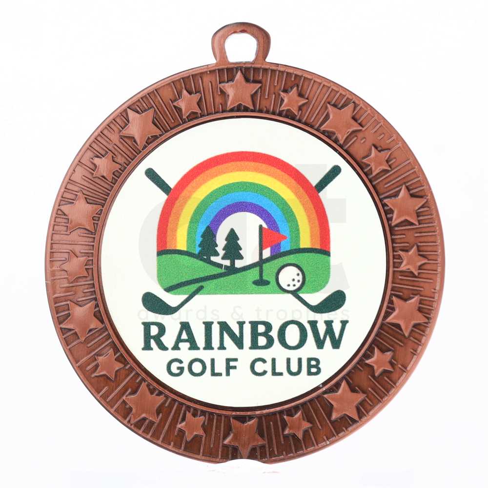 Flare Personalised Medal 70mm - Bronze