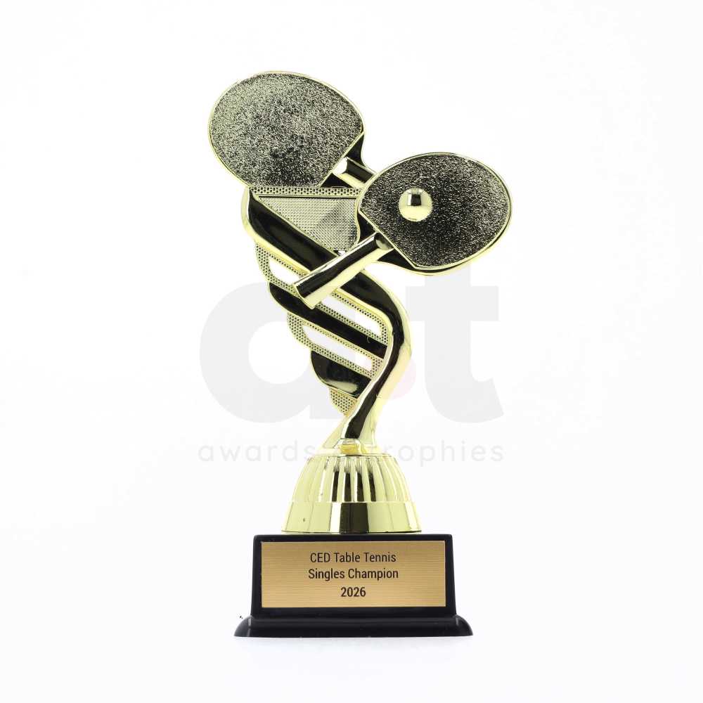 Table Tennis Theme on Black Base 160mm