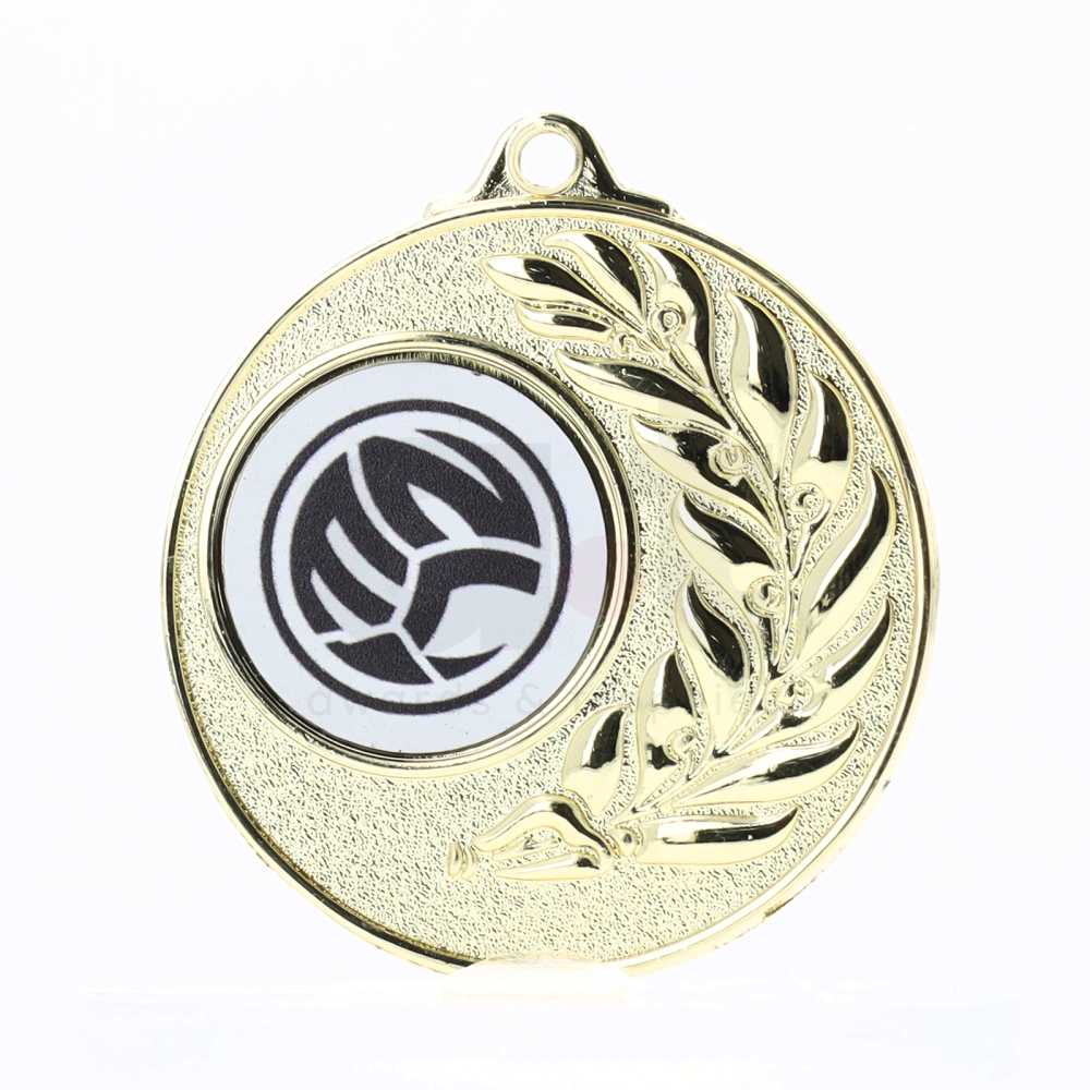 Shiny Laurel Personalised Medal 50mm Gold 