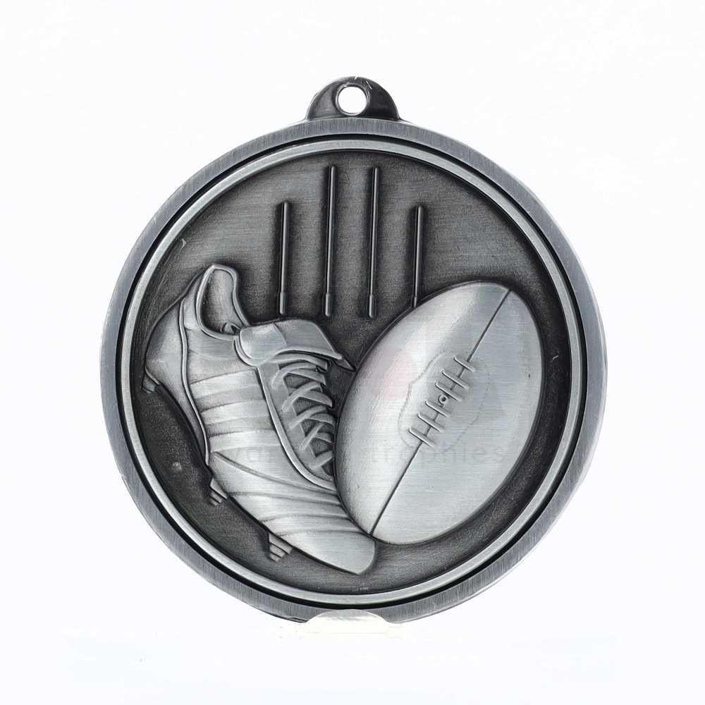 Triumph Aussie Rules Medal 50mm Silver