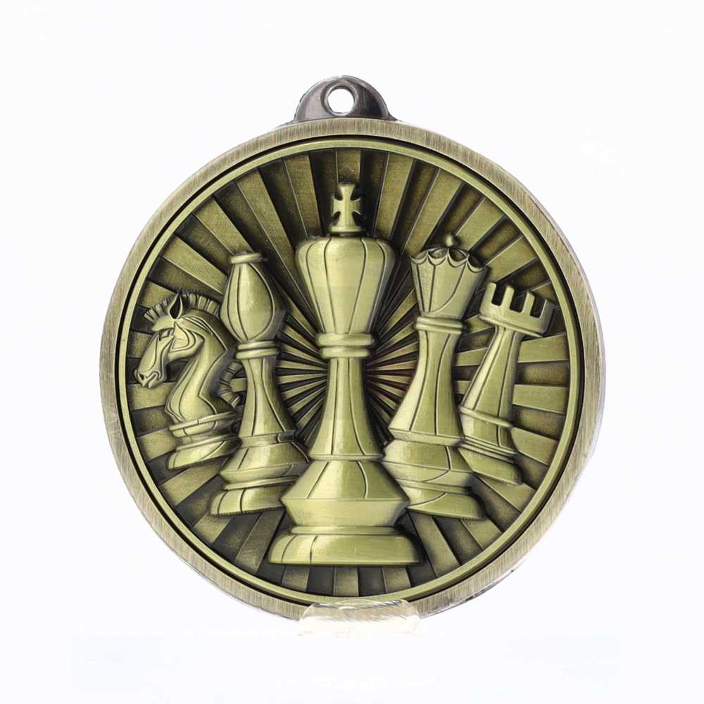 Triumph Chess Medal 55mm Gold