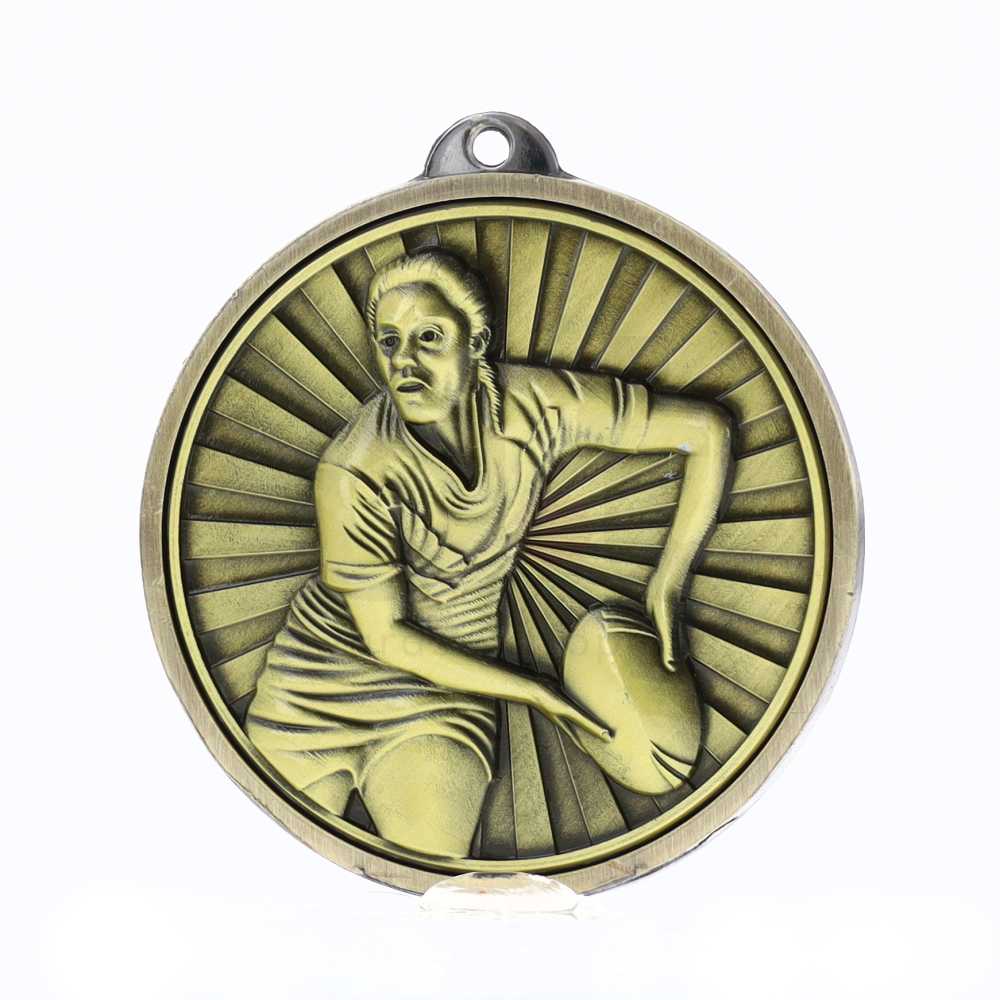 Triumph Rugby Female Medal 55mm Gold